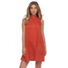Women's Sharagano 4-pocket Trapeze Dress, Size: 12, Orange Oth
