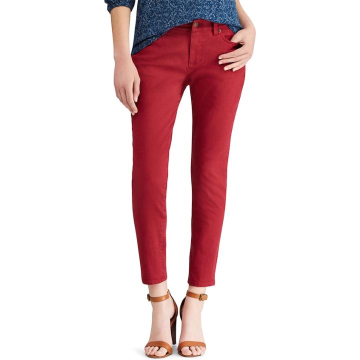 Women's Chaps Slim-fit Ankle Pants, Size: 10, Red