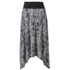 Women's Ab Studio Print Shark-bite Midi Skirt, Size: Medium, Ovrfl Oth