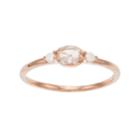 Lc Lauren Conrad 10k Rose Gold Morganite & Diamond Accent Oval Ring, Women's, Size: 8, Pink