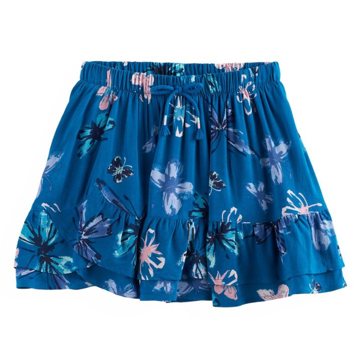 Girls 4-12 Sonoma Goods For Life&trade; Smocked Ruffle Skort, Size: 10, Blue
