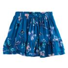 Girls 4-12 Sonoma Goods For Life&trade; Smocked Ruffle Skort, Size: 10, Blue