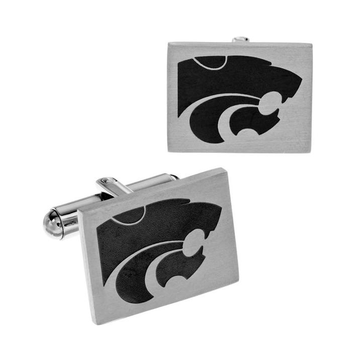 Fiora Stainless Steel Kansas State Wildcats Team Logo Cuff Links, Men's, Multicolor