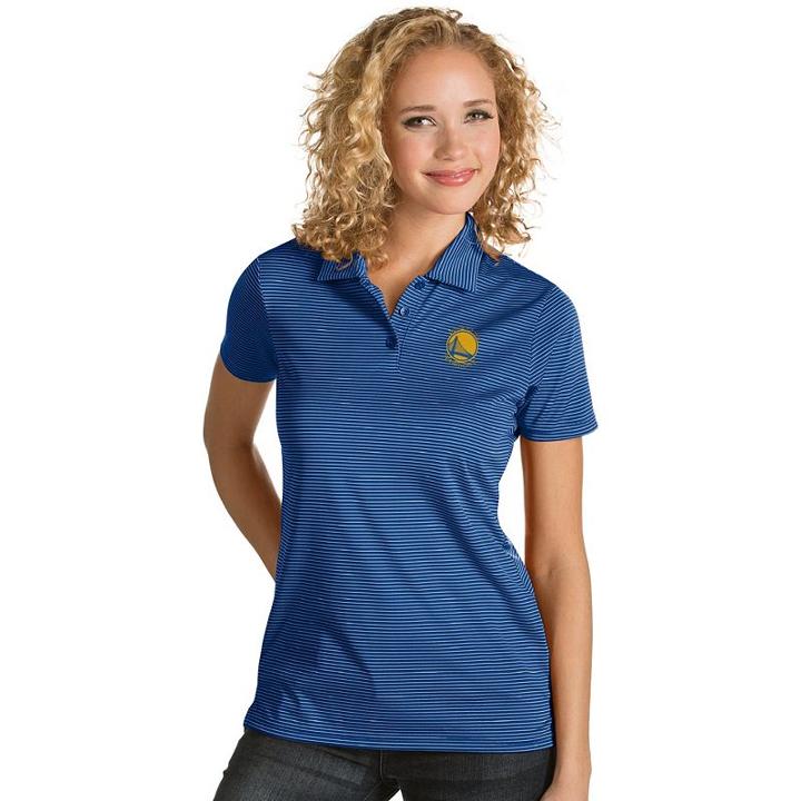 Women's Antigua Golden State Warriors Quest Desert Dry Polo, Size: Xl, Dark Blue