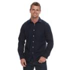 Men's Sonoma Goods For Life&trade; Modern-fit Long Sleeve Double Weave Button-down Shirt, Size: Xl, Dark Blue