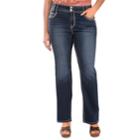 Juniors' Plus Size Wallflower Double-button Luscious Curvy Bootcut Jeans, Teens, Size: 22 W, Grey