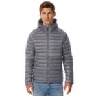 Men's Heat Keep Modern-fit Packable Hooded Jacket, Size: Medium, Oxford