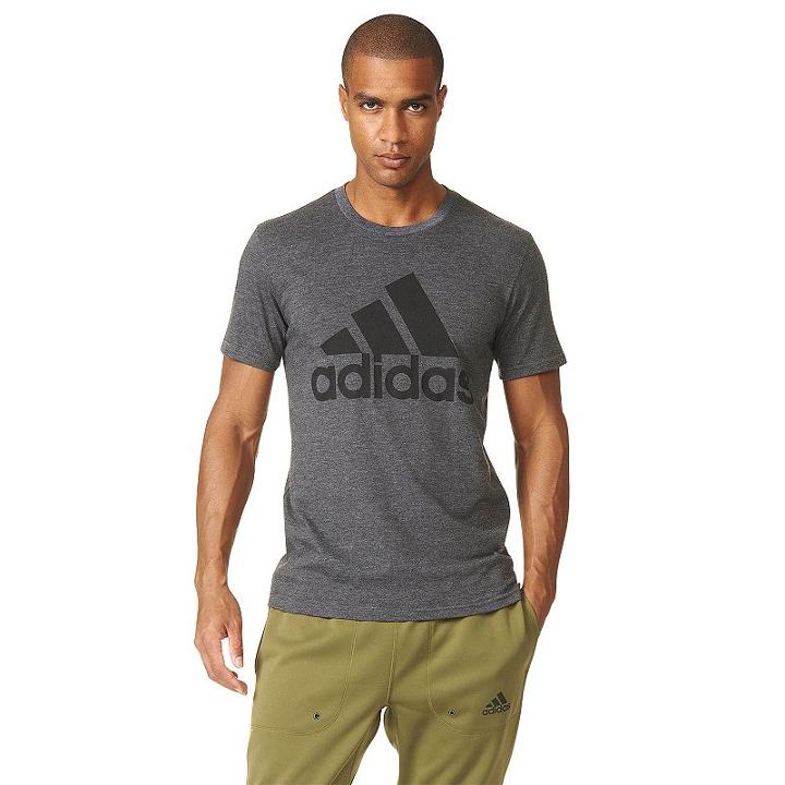 Big & Tall Adidas Logo Performance Tee, Men's, Size: M Tall, Dark Grey
