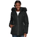 Women's D.e.t.a.i.l.s Hooded Quilted Heavyweight Jacket, Size: Small, Black