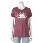 Juniors' California Grizzly Bear Graphic Tee, Teens, Size: Xl, Drk Purple