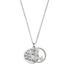 Silver Expressions By Larocks Silver Plated Cubic Zirconia Mother Daughter Flower Pendant, Women's, Grey