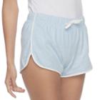 Juniors' So&reg; Slubbed Dolphin-hem Shorts, Size: Xs, Light Blue