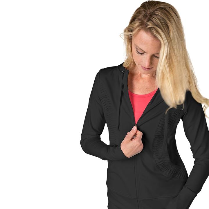 Women's Soybu Paschi Hooded Yoga Jacket, Size: Small, Black