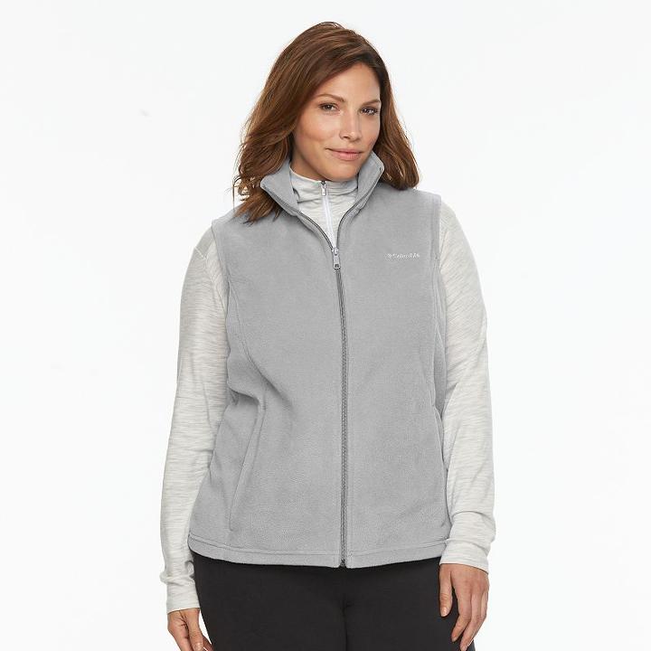 Plus Size Columbia Three Lakes Fleece Vest, Women's, Size: 3xl, Grey Other