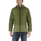 Men's Adidas Hybrid Down Hooded Puffer Jacket, Size: Medium, Med Green