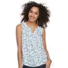 Women's Sonoma Goods For Life&trade; Printed Tank, Size: Xl, Blue