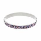 Confetti Stainless Steel Purple Crystal Hinged Bangle Bracelet, Women's, Size: 8