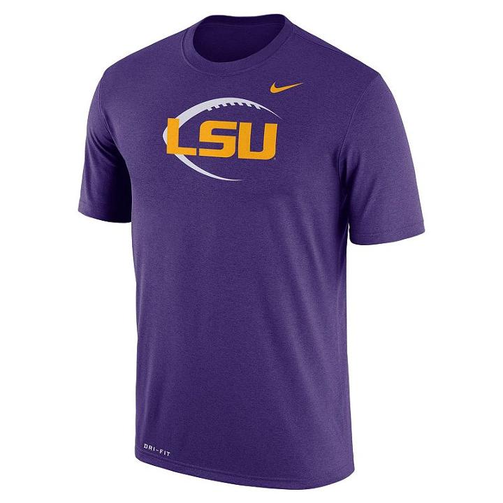 Men's Nike Lsu Tigers Legend Icon Dri-fit Tee, Size: Medium, Purple