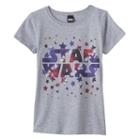 Girls 7-16 Star Wars Logo Stars Graphic Tee, Girl's, Size: Small, Dark Grey