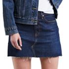 Women's Levi's&reg; Destructed Jean Skirt, Size: 30(us 10)m, Dark Blue
