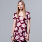 Women's Simply Vera Vera Wang Print Scoopneck Tee, Size: Xl, White
