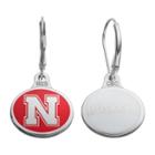 Fiora Nebraska Cornhuskers Sterling Silver Team Logo Drop Earrings, Girl's, Multicolor