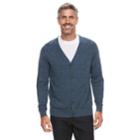 Men's Croft & Barrow&reg; Fine-gauge Cardigan Sweater, Size: Medium, Lt Brown