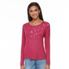 Women's Apt. 9&reg; Abstract Graphic Tee, Size: Small, Pink