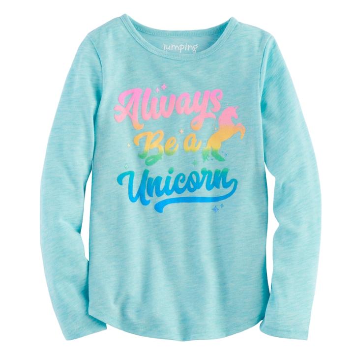 Girls 4-10 Jumping Beans&reg; Unicorn Tee, Size: 8, Turquoise/blue (turq/aqua)
