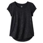 Girls 7-16 & Plus Size So&reg; Short Sleeve Curve Hem Tee, Size: 16, Black