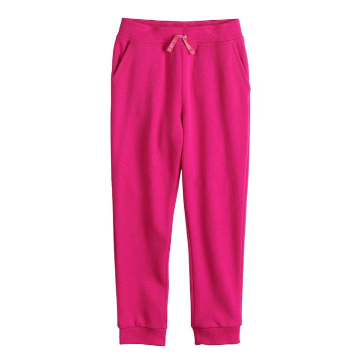 Girls 4-12 Jumping Beans&reg; Fleece Jogger Pants, Size: 6x, Med Pink