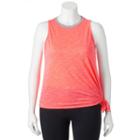 Juniors' Plus Size So&reg; French Terry Muscle Tank, Girl's, Size: 1xl, Lt Orange