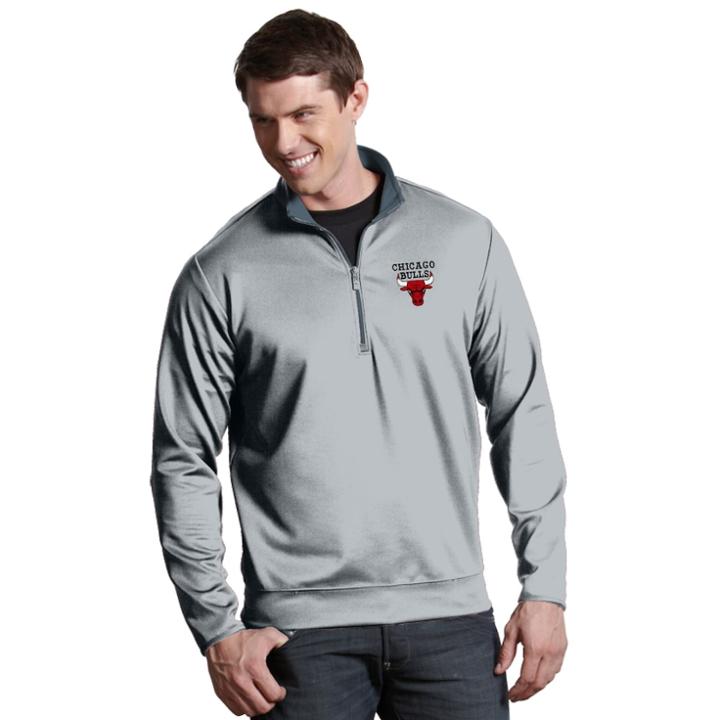 Men's Antigua Chicago Bulls Leader Pullover, Size: Small, Silver