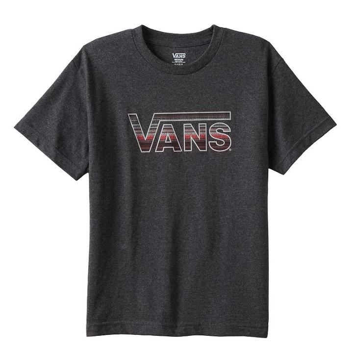 Boys 8-20 Vans Striped Logo Tee, Boy's, Size: Large, Black