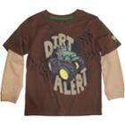 Boys 4-7 John Deere Mock Layer Dirt Alert Graphic Tee, Size: 5, Brown
