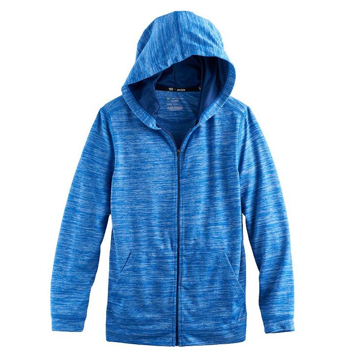 Boys 8-20 Tek Gear&reg; Jersey Space-dyed Hoodie, Size: Xl(18/20), Blue (navy)