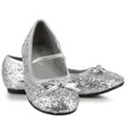 Kids Sparkle Ballerina Costume Shoes, Women's, Size: 13-1, Silver