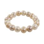 Dyed Freshwater Cultured Pearl Stretch Bracelet, Women's, White