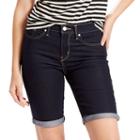 Women's Levi's Cuffed Jean Bermuda Shorts, Size: 6/28, Dark Blue