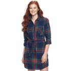 Juniors' So&reg; Lurex Plaid Shirt Dress, Teens, Size: Medium, Gold