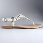 Simply Vera Vera Wang Stella Women's Sandals, Size: 7.5, White