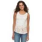 Juniors' Mudd&reg; Racerback Tank Top, Girl's, Size: Medium, White Oth