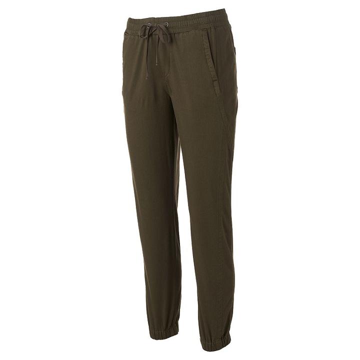 Juniors' Unionbay Caylee Jogger Pants, Girl's, Size: Large, Med Green