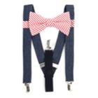 Men's Bow Tie Tuesday Pre-tied Bow Tie & Suspenders Set, Red