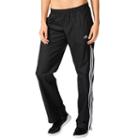 Women's Adidas All-around Striped Woven Pants, Size: Large, Black