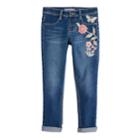 Girls 4-12 Sonoma Goods For Life&trade; Floral Embroidered Jeggings, Size: 5, Med Blue