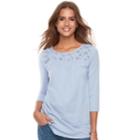 Women's Sonoma Goods For Life&trade; Eyelet Tee, Size: Large, Light Blue