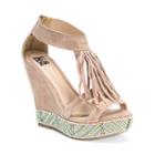 Muk Luks Ciara Women's Wedge Sandals, Girl's, Size: 9, Beig/green (beig/khaki)