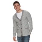 Men's Urban Pipeline&reg; V-neck Button-front Cardigan, Size: Large, Grey
