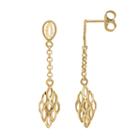 Everlasting Gold 10k Gold Openwork Marquise Linear Drop Earrings, Women's, Yellow
